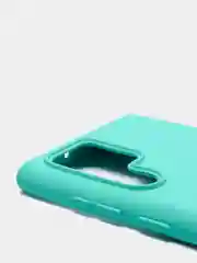 Бирюзовый чехол с бархатом внутри для Samsung S22 ULTRA