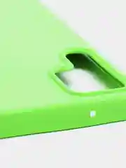 Салатовый чехол с бархатом внутри для Samsung S22 ULTRA