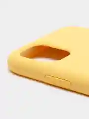 Светло-жёлтый чехол не пачкающийся с бархатом внутри IPHONE 11