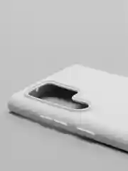 Белый чехол с бархатом внутри для Samsung S22 ULTRA