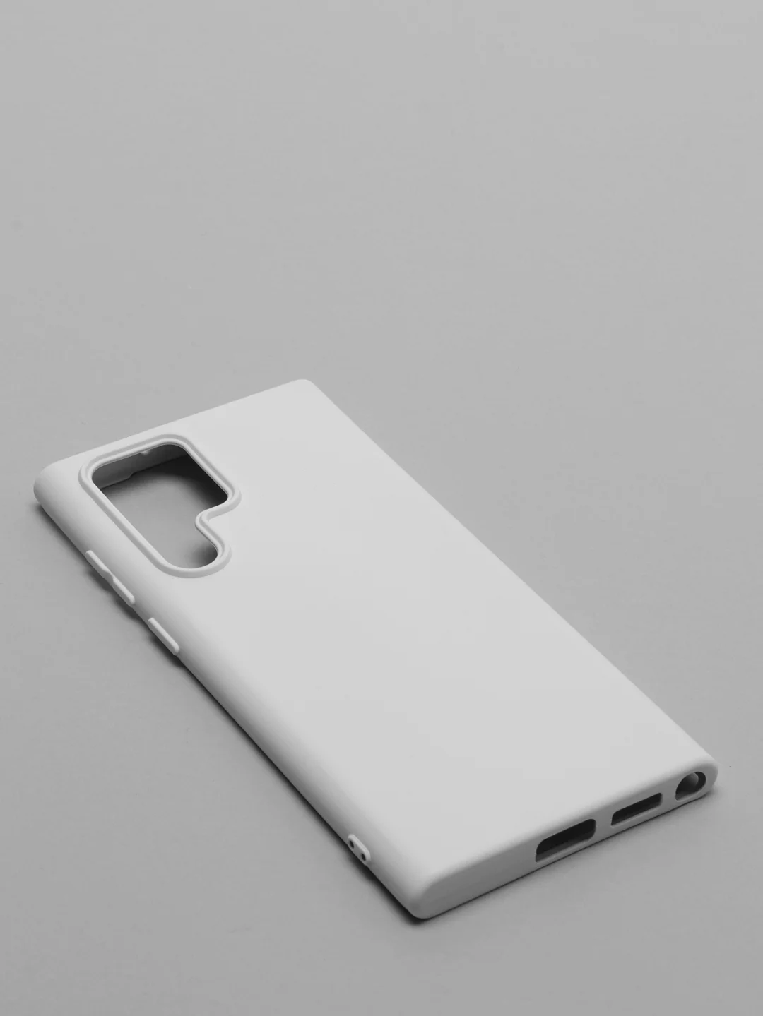 Белый чехол с бархатом внутри для Samsung S22 ULTRA