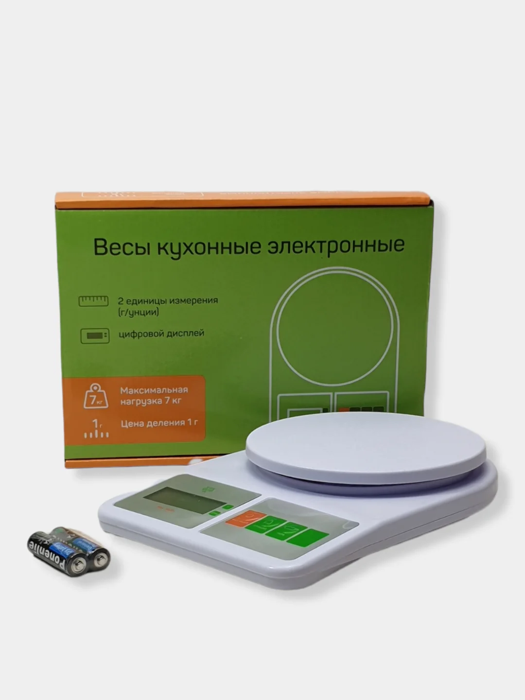Белый весы кухонные электрические белые + батарейки