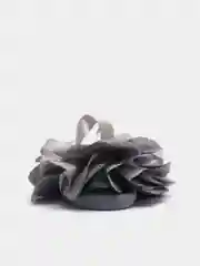 Серый бантик на резинке