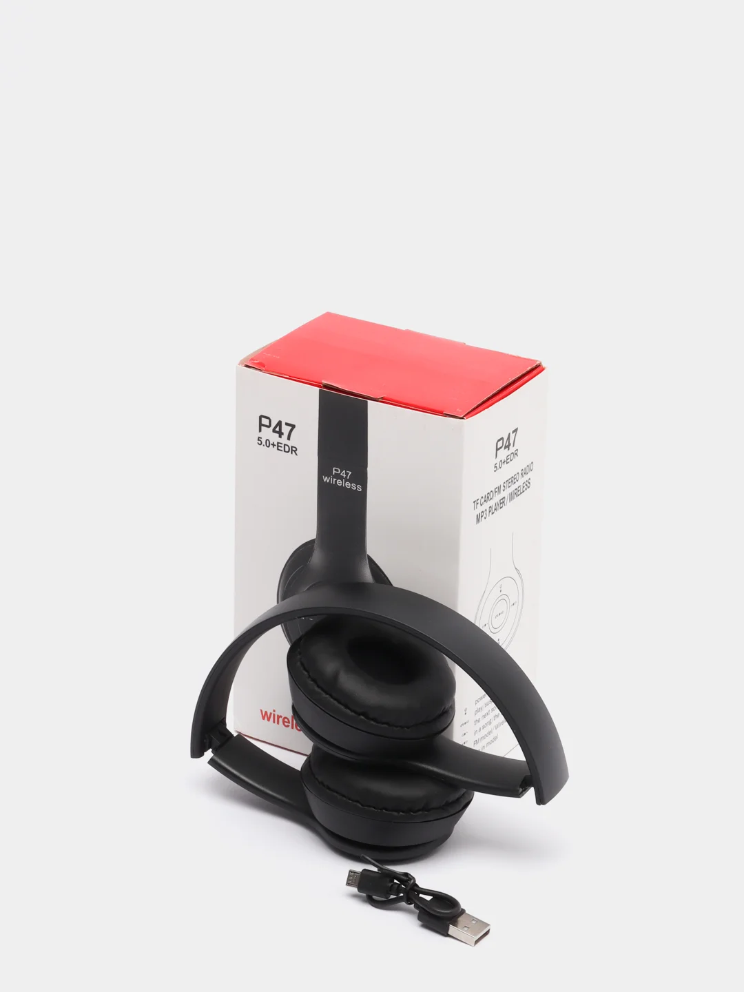 Черный беспроводные Bluetooth-наушники P47 Wireless