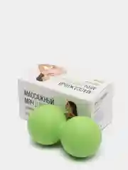 Зеленый мяч массажный для йоги, сдвоенный, 12 x 6 см