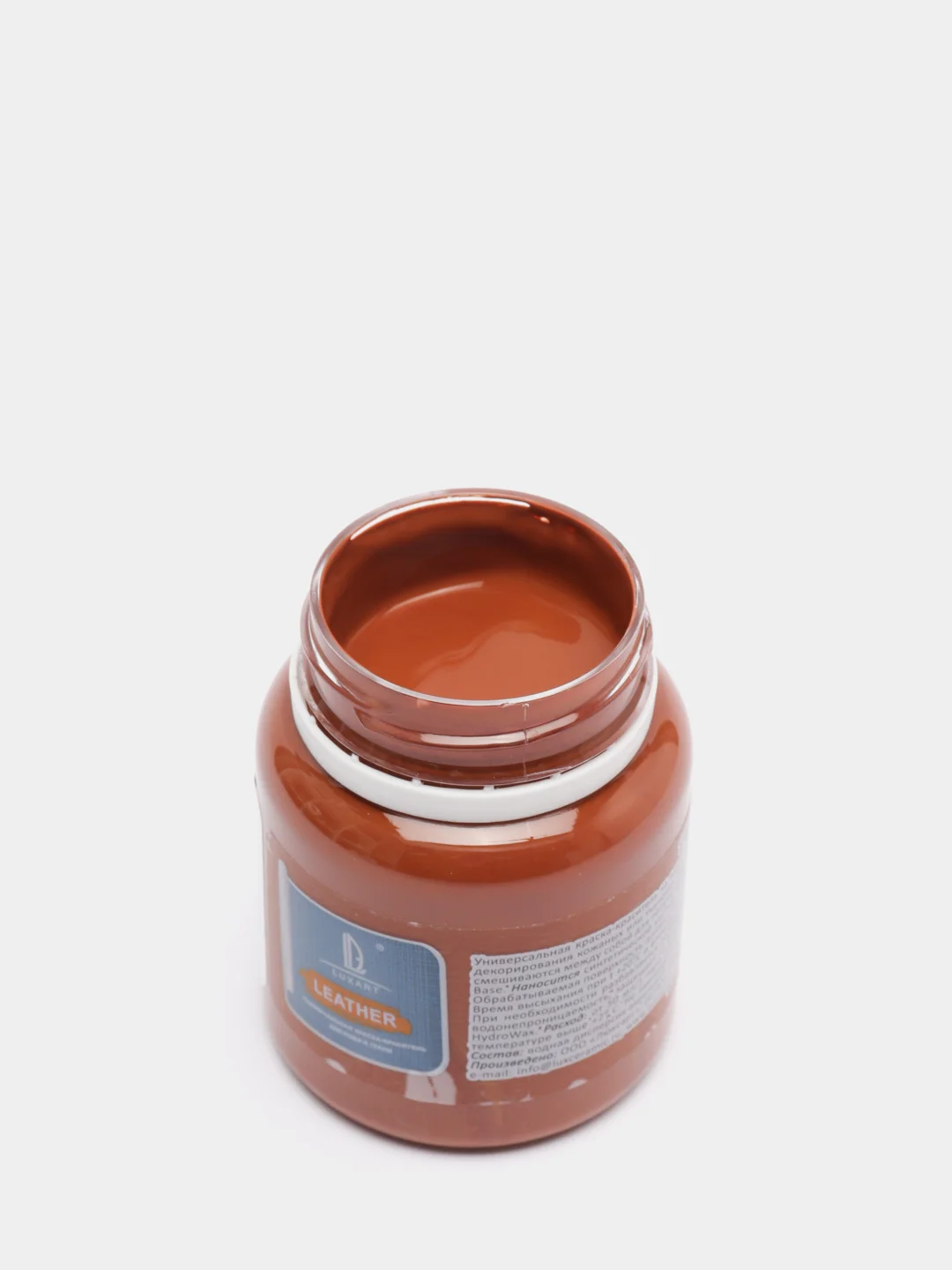 Коричневый акриловая краска для кожи и ткани Luxart Leather Коричневый 80 мл
