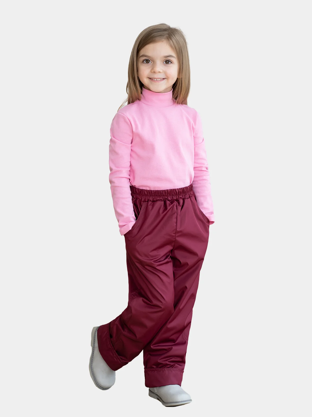 Багровый брюки детские на флисе, осень Arctic kids