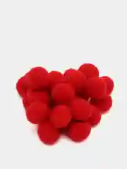 Красный помпоны для творчества "Бомбошки", 1,5 см