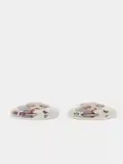 Молочный кабошон стеклянный с рисунком "Девочка-фея", 2,5см, 2 штуки