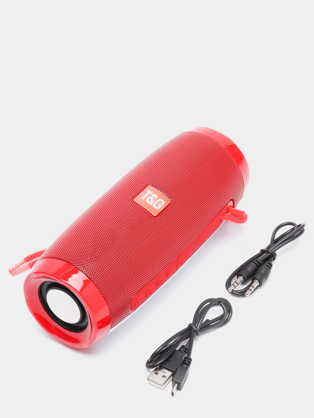Красный портативная Bluetooth-колонка со светомузыкой TG-157