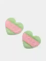 Мятный кабошон "Сердечко Love", 2-8 штук