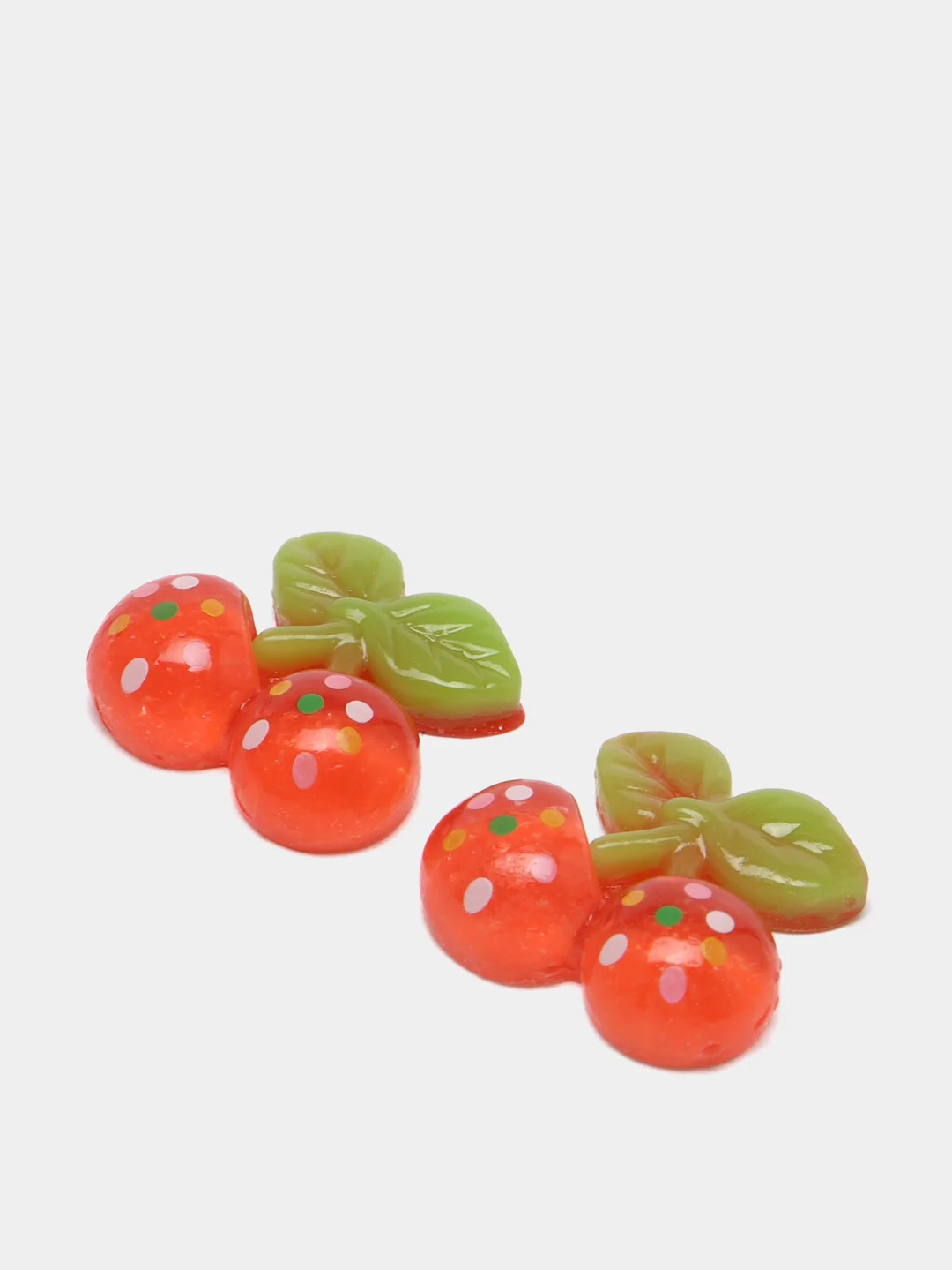 Красный кабошон "Вишенки", 2 штуки
