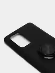 Черный чехол Samsung Galaxy S10 Lite, Галакси С10 Лайт черный силиконовый магнитный с кольцом
