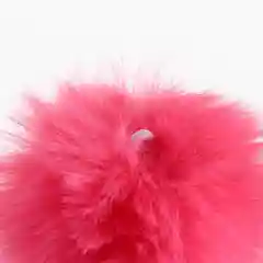 Игрушка для кошек "Меховой шарик",  искусственный мех, малиновый цвет, 5 см