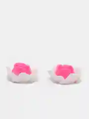 Белый кабошон "Розочка двухцветная"