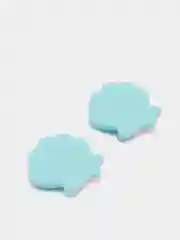 Голубой кабошон "Ракушка", 2 штуки