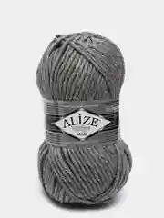 Серый меланж шерсть Пряжа Alize Superlana maxi