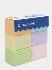 Ластики BRAUBERG "Pastel Soft" 12 штук