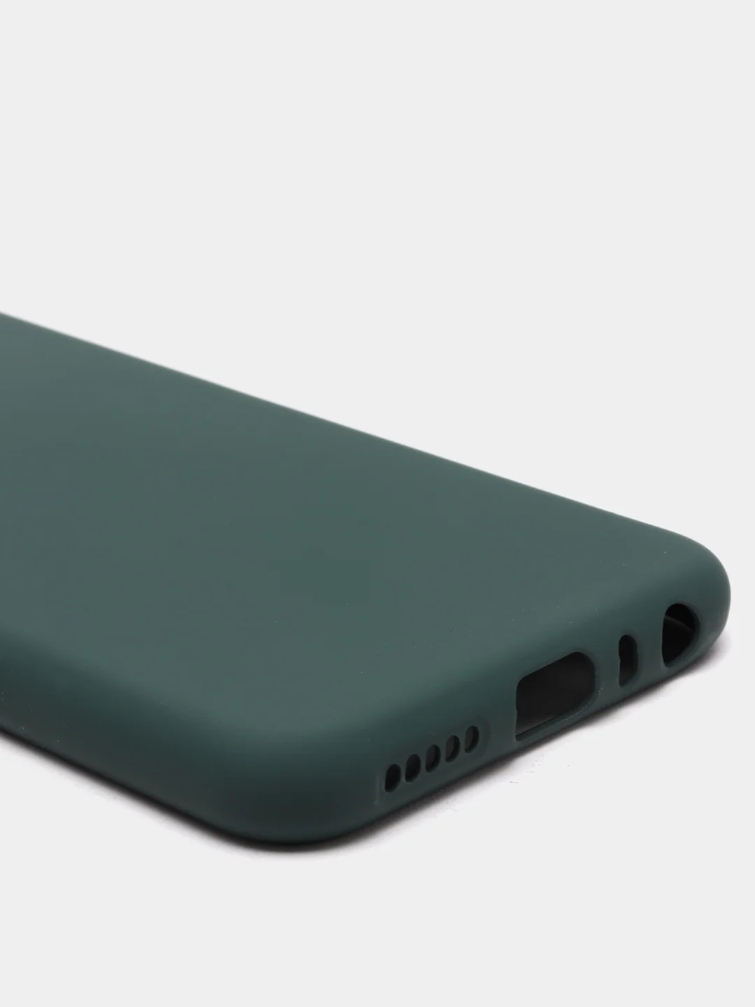 Зеленый чехол силиконовый для Xiaomi Redmi Note 8T ( Редми нот 8т) с бархатной подкладкой
