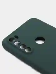 Зеленый чехол силиконовый для Xiaomi Redmi Note 8T ( Редми нот 8т)  с бархатной подкладкой