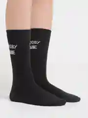 Черный носки хлопковые, унисекс, с принтом