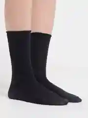 Черный носки в рубчик из мягкой микрофибры