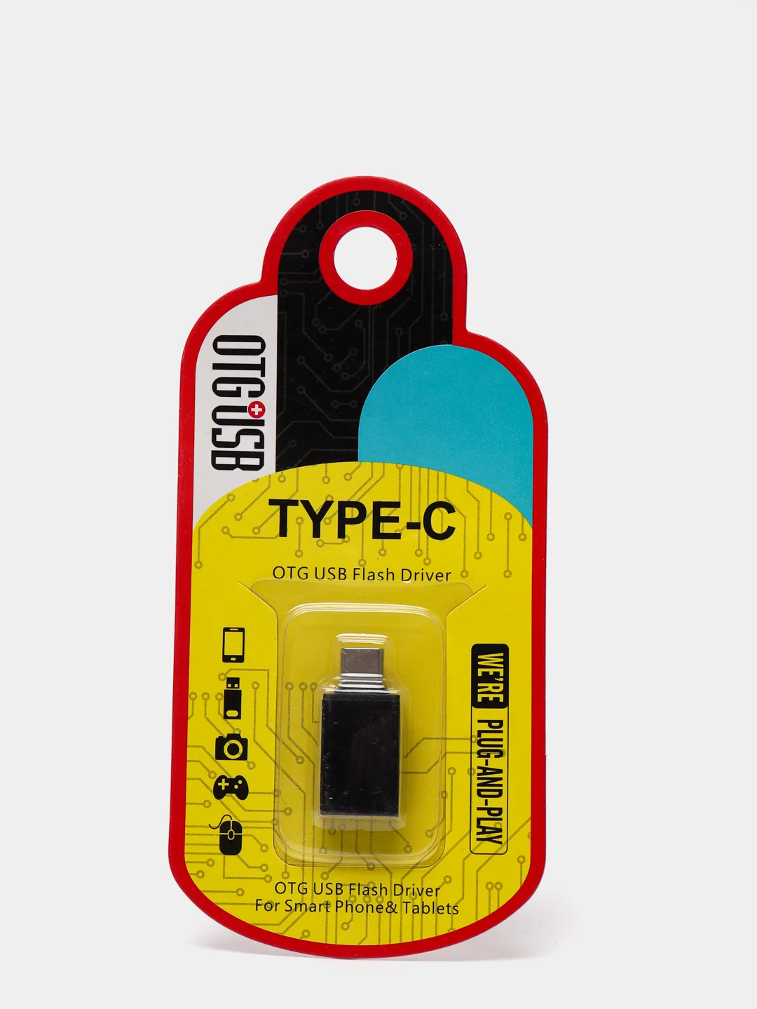 Черный otg переходник Type-C на USB