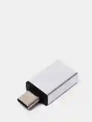 Серебряный otg переходник Type-C на USB