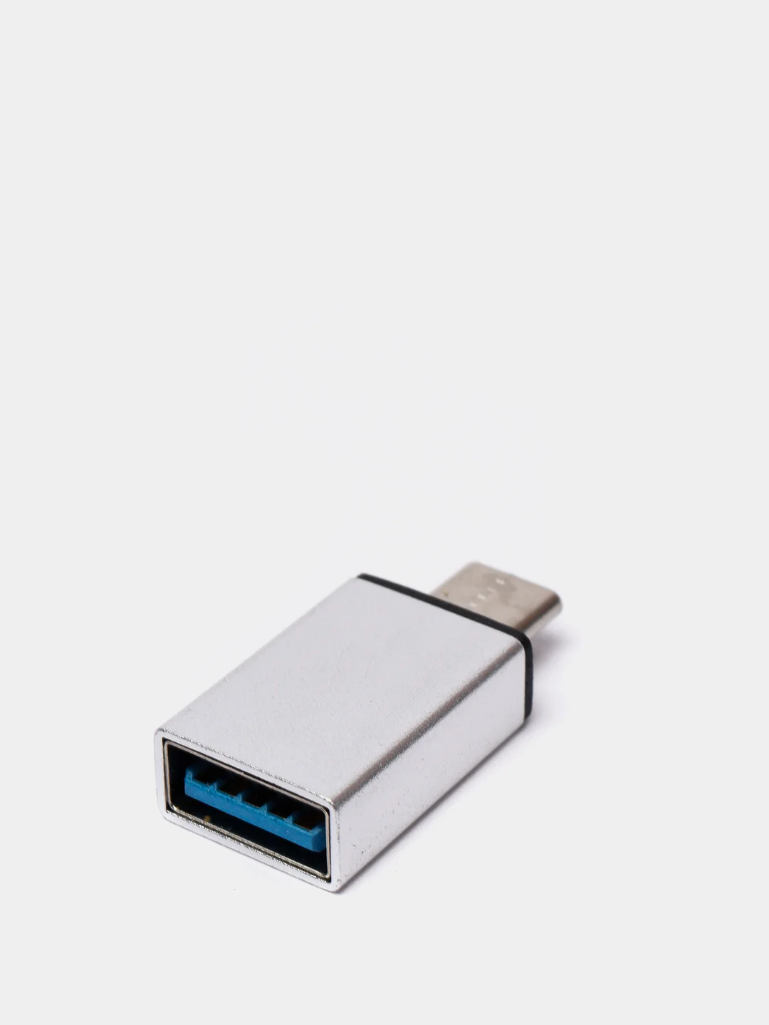 Серебряный otg переходник Type-C на USB
