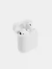 Белый чехол силиконовый для наушников  Airpods 2