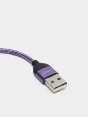 Фиолетовый usb кабель Charget магнитный для заряда смартфона 2.4 А+коннектор micro, type c, lightning
