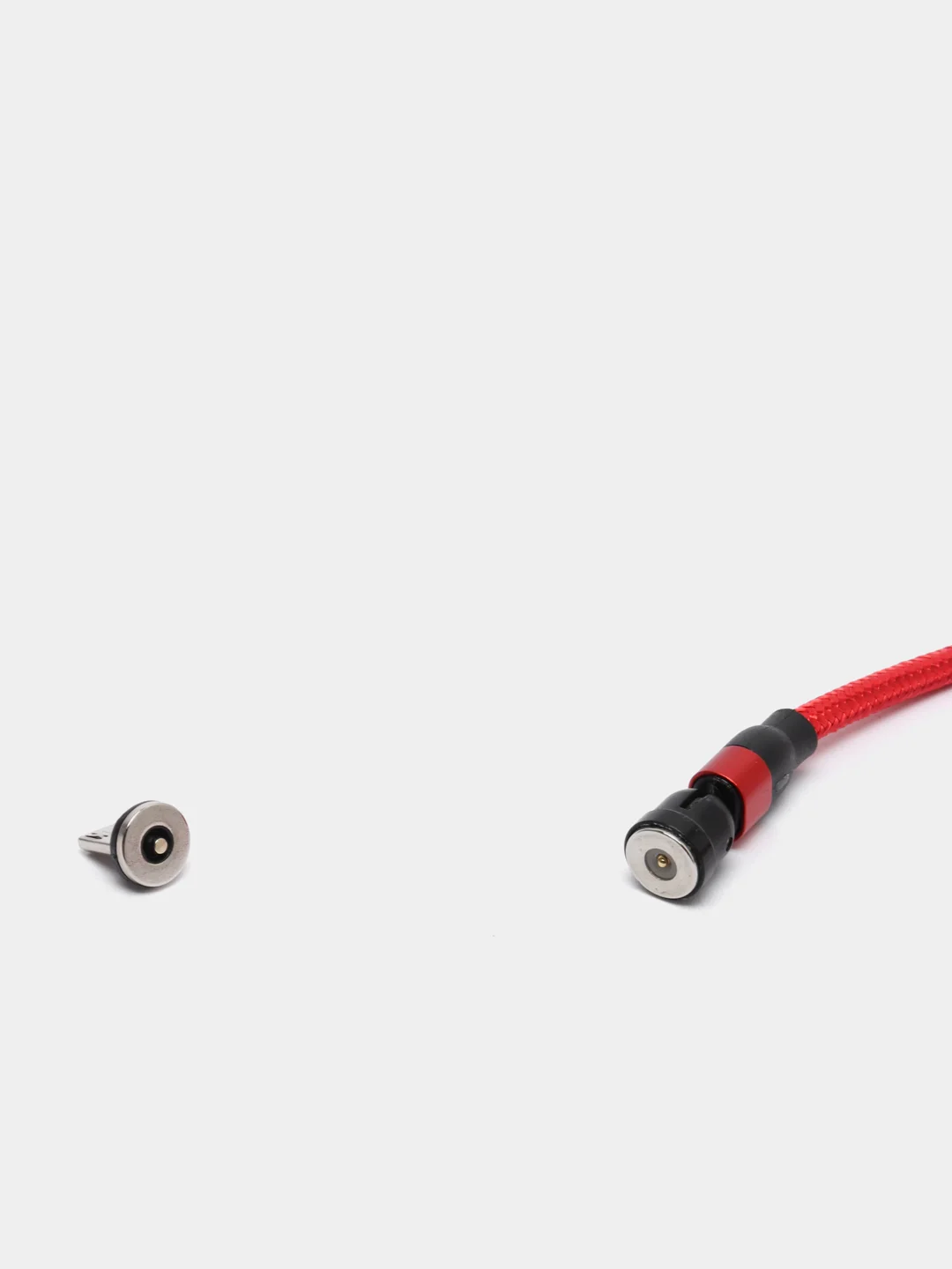 Красный usb кабель Charget магнитный для заряда смартфона 2.4 А+коннектор micro, type c, lightning