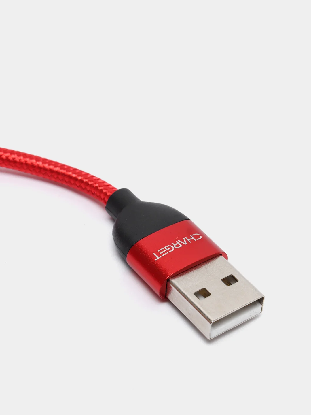 Красный usb кабель Charget магнитный для заряда смартфона 2.4 А+коннектор micro, type c, lightning