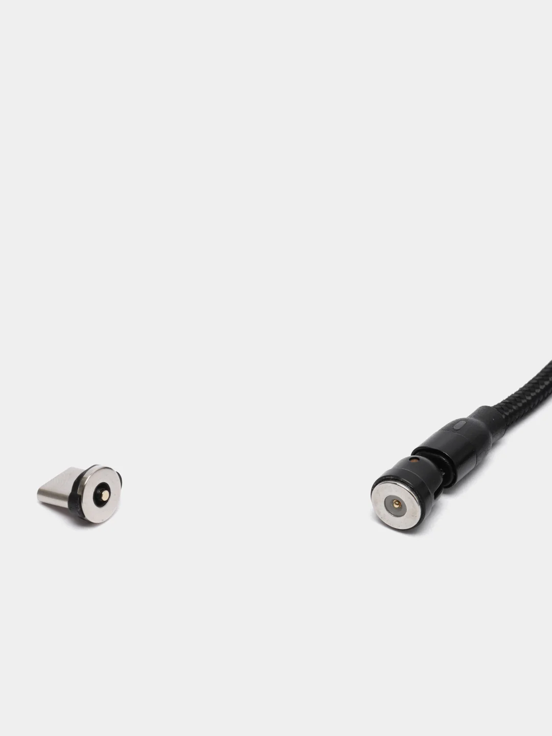 Черный usb кабель Charget магнитный для заряда смартфона 2.4 А+коннектор micro, type c, lightning