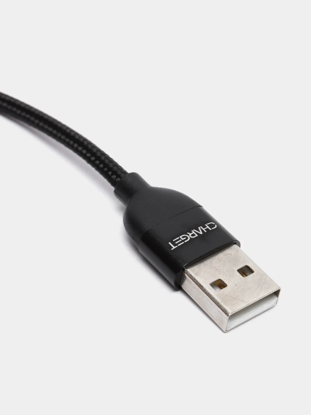 Черный usb кабель Charget магнитный для заряда смартфона 2.4 А+коннектор micro, type c, lightning