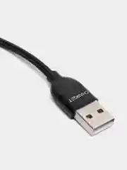 Черный usb кабель Charget магнитный для заряда смартфона 2.4 А+коннектор micro, type c, lightning