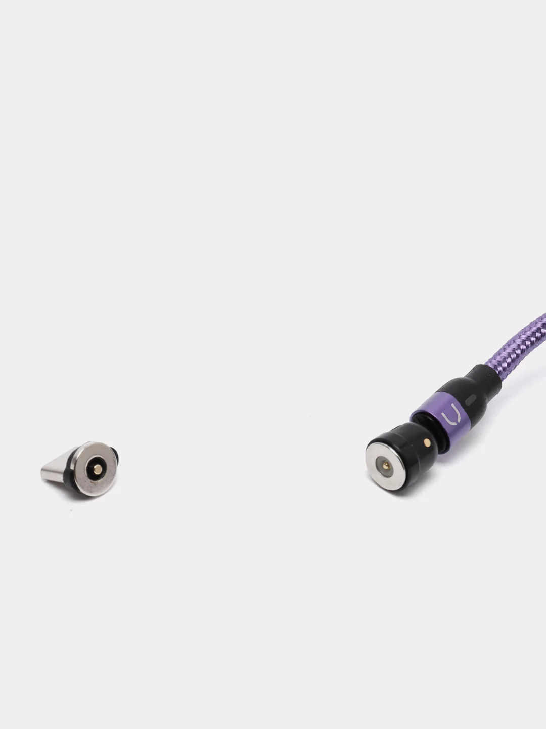 Фиолетовый usb кабель Charget магнитный для заряда смартфона 2.4 А+коннектор micro, type c, lightning
