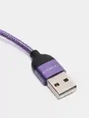 Фиолетовый usb кабель Charget магнитный для заряда смартфона 2.4 А+коннектор micro, type c, lightning
