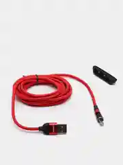 Красный usb кабель Charget магнитный 2-х метровый для зарядки, 2,4 A поворотный micro, type c, ios