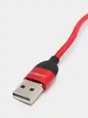 Красный usb кабель Charget магнитный 2-х метровый для зарядки, 2,4 A поворотный micro, type c, ios