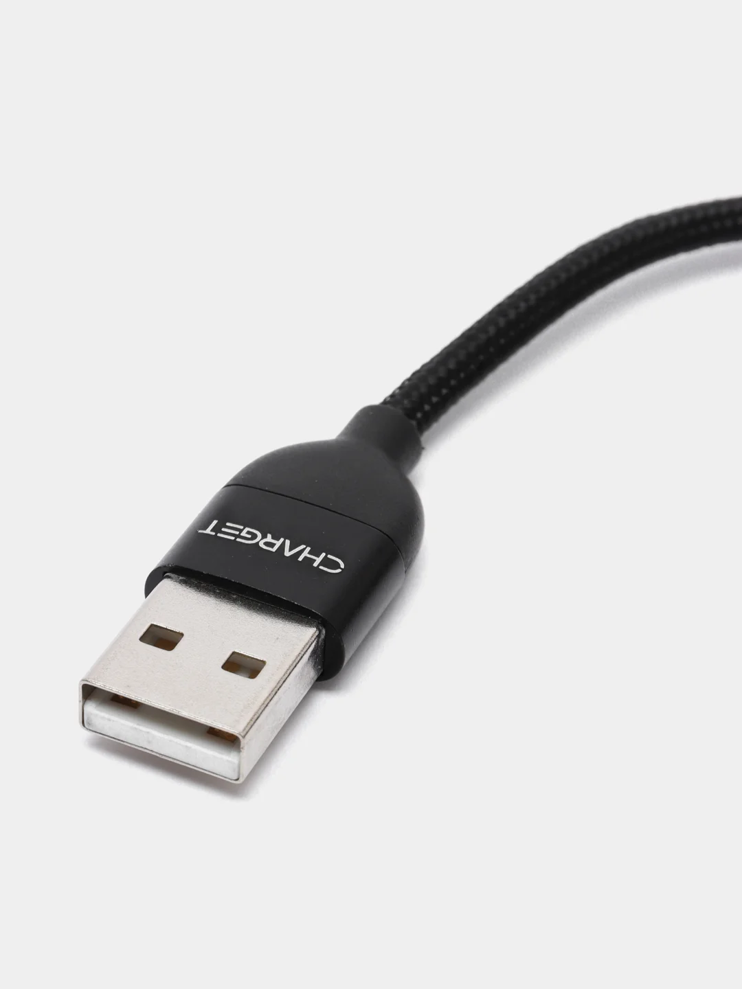 Черный usb кабель Charget магнитный 2-х метровый для зарядки, 2,4 A поворотный micro, type c, ios