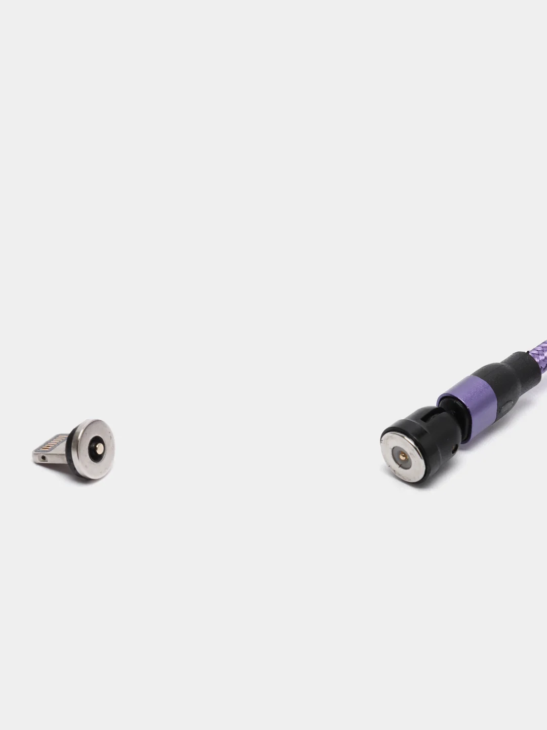 Фиолетовый usb кабель Charget магнитный 2-х метровый для зарядки, 2,4 A поворотный micro, type c, ios