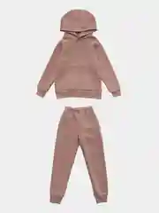 Бежевый меланж спортивный костюм утепленный