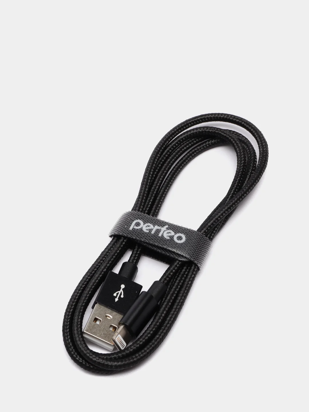 Кабель для зарядки Apple iPhone / Айфон, USB - 8 PIN (Lightning), черный (Perfeo I4304)