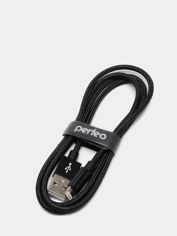 Кабель для зарядки Apple iPhone / Айфон, USB - 8 PIN (Lightning), черный (Perfeo I4304)