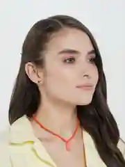 Красный ожерелье из бисера с медвежонком kpop
