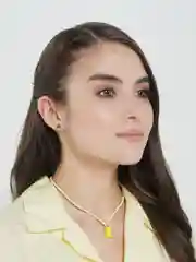 Лимонный ожерелье из бисера с медвежонком kpop
