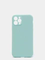 Чехол силиконовый iPhone 12 PRO матовый с защитой камер, закрытым низом и бархатом внутри