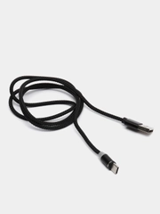 USB кабель в нейлоновой оплетке с магнитным разъемом. Длина 1 метр