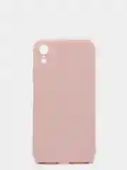 Коралловый меланж чехол для iPhone XR матовый силиконовый с закрытым низом и бархатом внутри